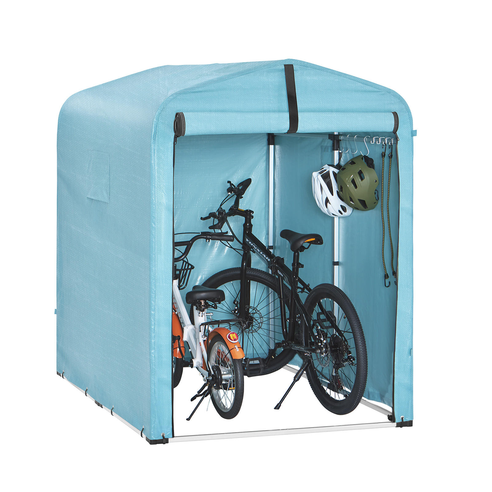 FAHRRADGARAGE Blau - Blau, Metall (120/163/176cm) - SoBuy