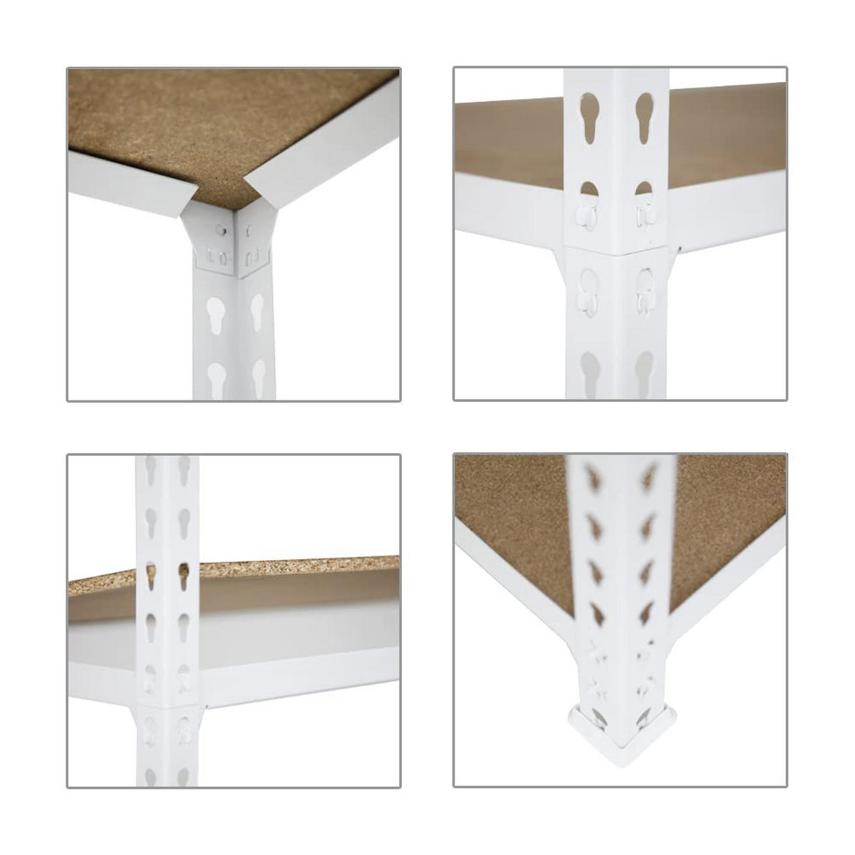 SCHWERLASTREGAL Giant Muli HxBxT 250 x 110 x 50 cm 6 Fachböden Fachlast 200 kg Weiß - Weiß, Metall (110/250/50cm) - PROREGAL