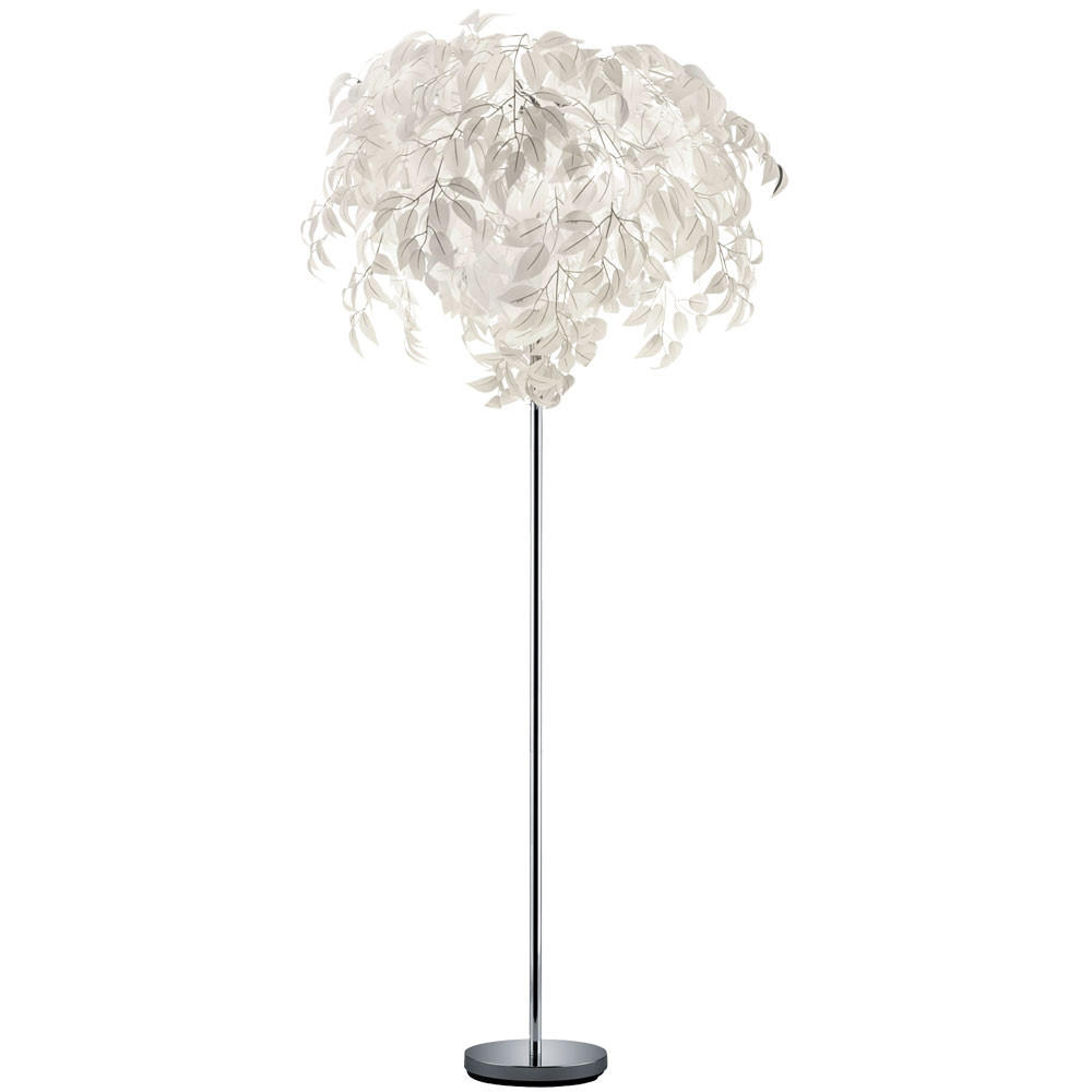 LED STEHLEUCHTE LEAVY Chrom Silber - Silberfarben, Metall (11.7/70/180cm)