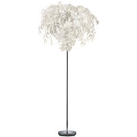 LED STEHLEUCHTE LEAVY Chrom Silber - Silberfarben, Metall (11.7/70/180cm)