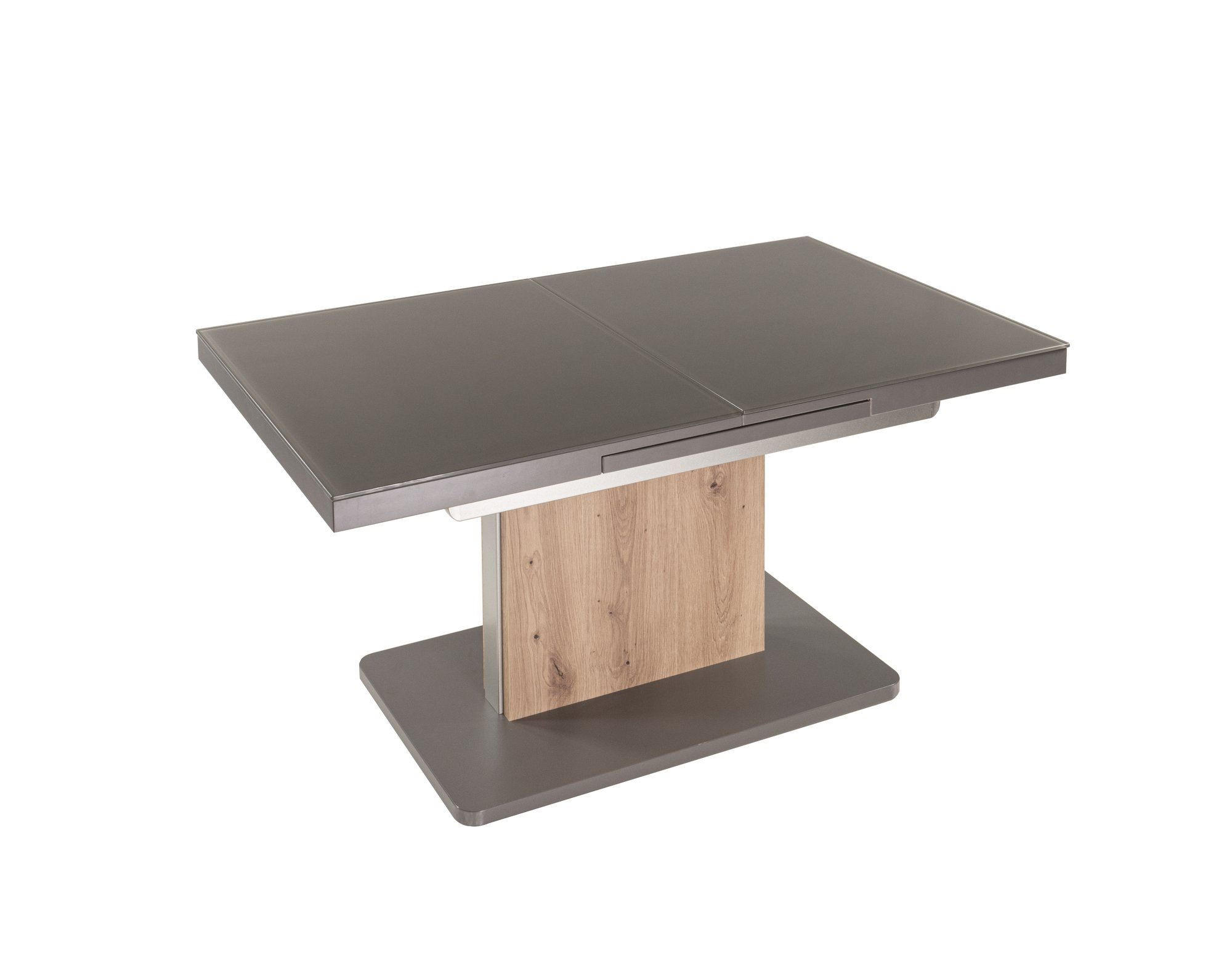 FUNKTIONSTISCH Cecilie 110x65x55 höhenverstellbar;ausziehbar Wildeiche/Lavagrau - Grau, Holz (110/65/55cm) - 58aufmkessel