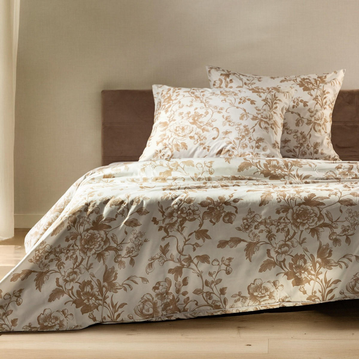 BETTWÄSCHE Elena Mikrofaser 140/200 cm - Beige, Textil (140/200cm) - Homla