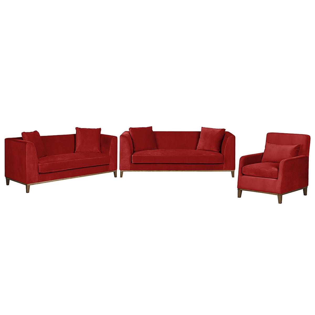SESSEL - Rot, Holz/Textil (70/84/84cm) - home24