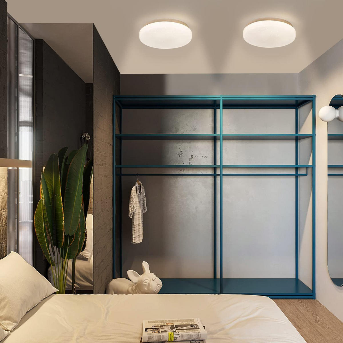 LED-DECKENLEUCHTE Milchstraße 21 cm - Weiß, Kunststoff (21/21/5cm) - Nettlife