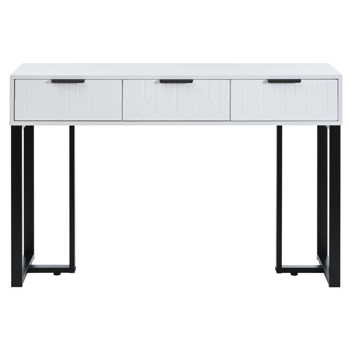KONZOLOVÝ stolík MDF čierna/biela,36/120/80 cm - čierna, kompozitné drevo (120/36/80cm) - BEAOK