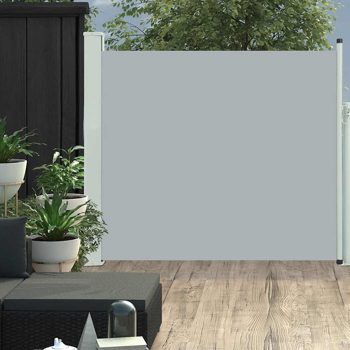 AUSZIEHBARE Seitenmarkise 100x300 cm Grau - Grau, Textil (300/100/300cm) - furnicato