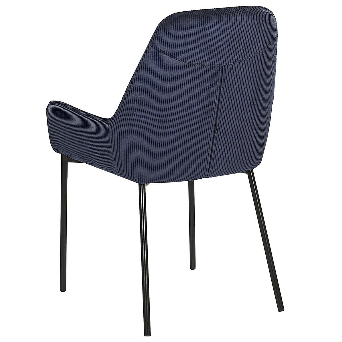 ÉTKEZŐSZÉK 2 darabos Szett Kordbársony Kék Loverna - kék, textil/fém (56/89/59cm) - Beliani