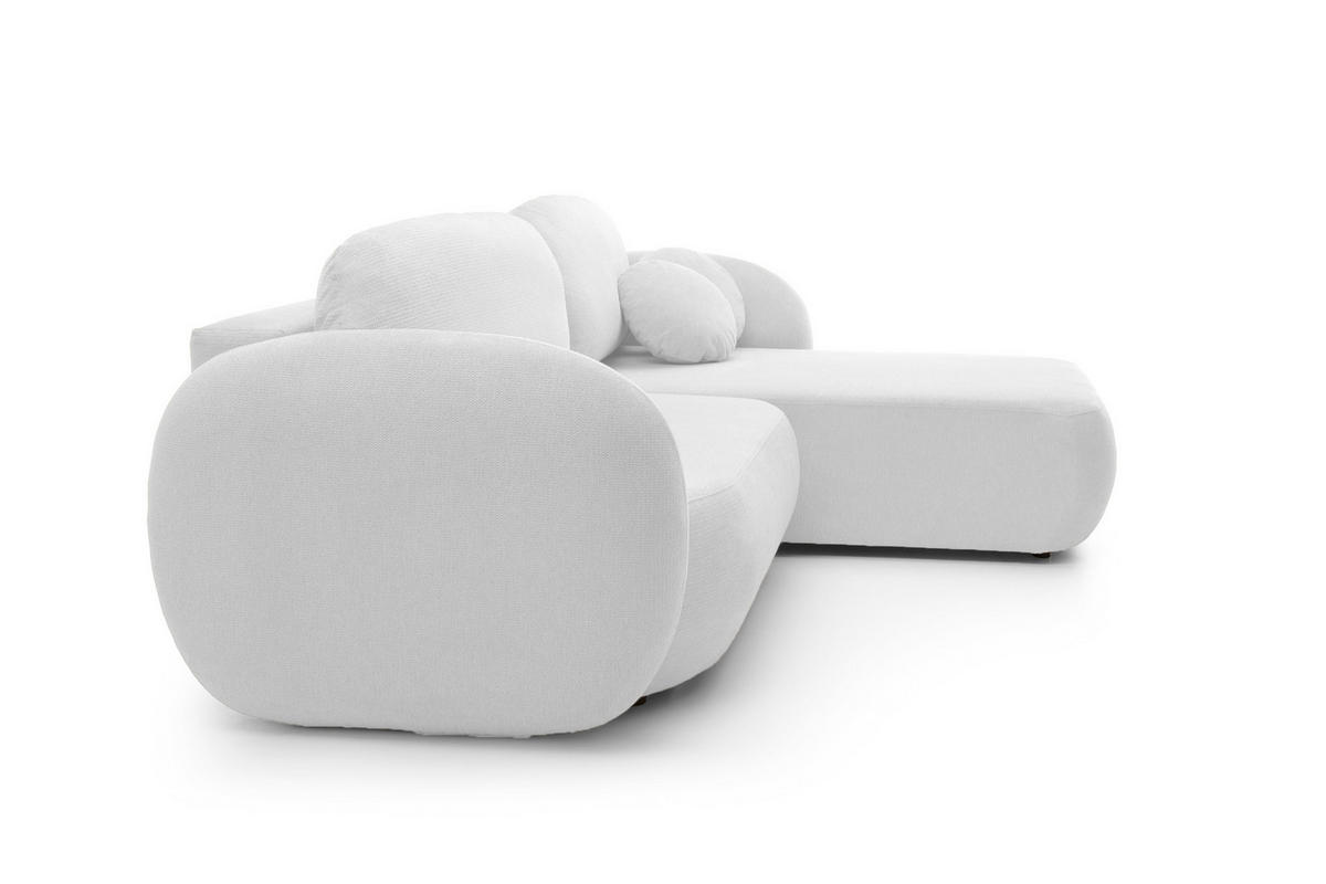 ECKSOFA OLIO L-Form Schlaffunktion mit Bettkasten, lose Rückenkissen, freistehend, RECHTS 248x174 cm Silver-coloured - Silberfarben, Holz/Textil (248/174cm) - DomoHome
