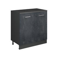 SKRINKA DO PODKROVIA Rion Čierny betón 80 x 81.6 cm bez sklonu s 2 dverami - čierna, kompozitné drevo (80/83.8/46cm) - Vicco