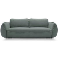 3-SITZER SOFA Cutie Salbei Easy-Clean-Velours - Schwarz/Hellgrün, Textil (257/90/114cm) - Selsey