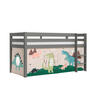 KINDERBETT Karolina 210x114x106 Massivholz Grau Textilset Dino - Mauve/Grau, Holz (90/200cm) - 58aufmkessel