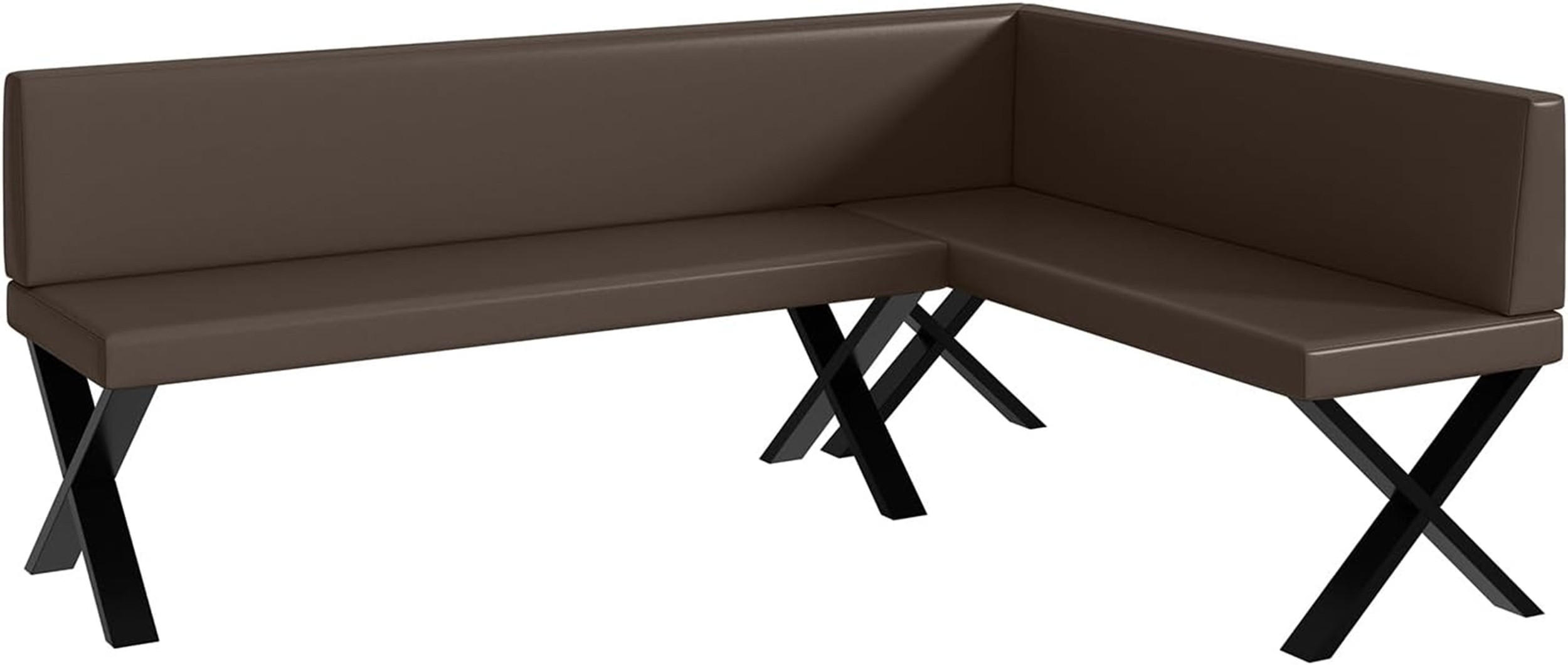 Meblini Eckbank Braun 196x142 cm