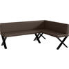 ECKBANK TONI_X - Braun, Leder (142/196cm) - Meblini