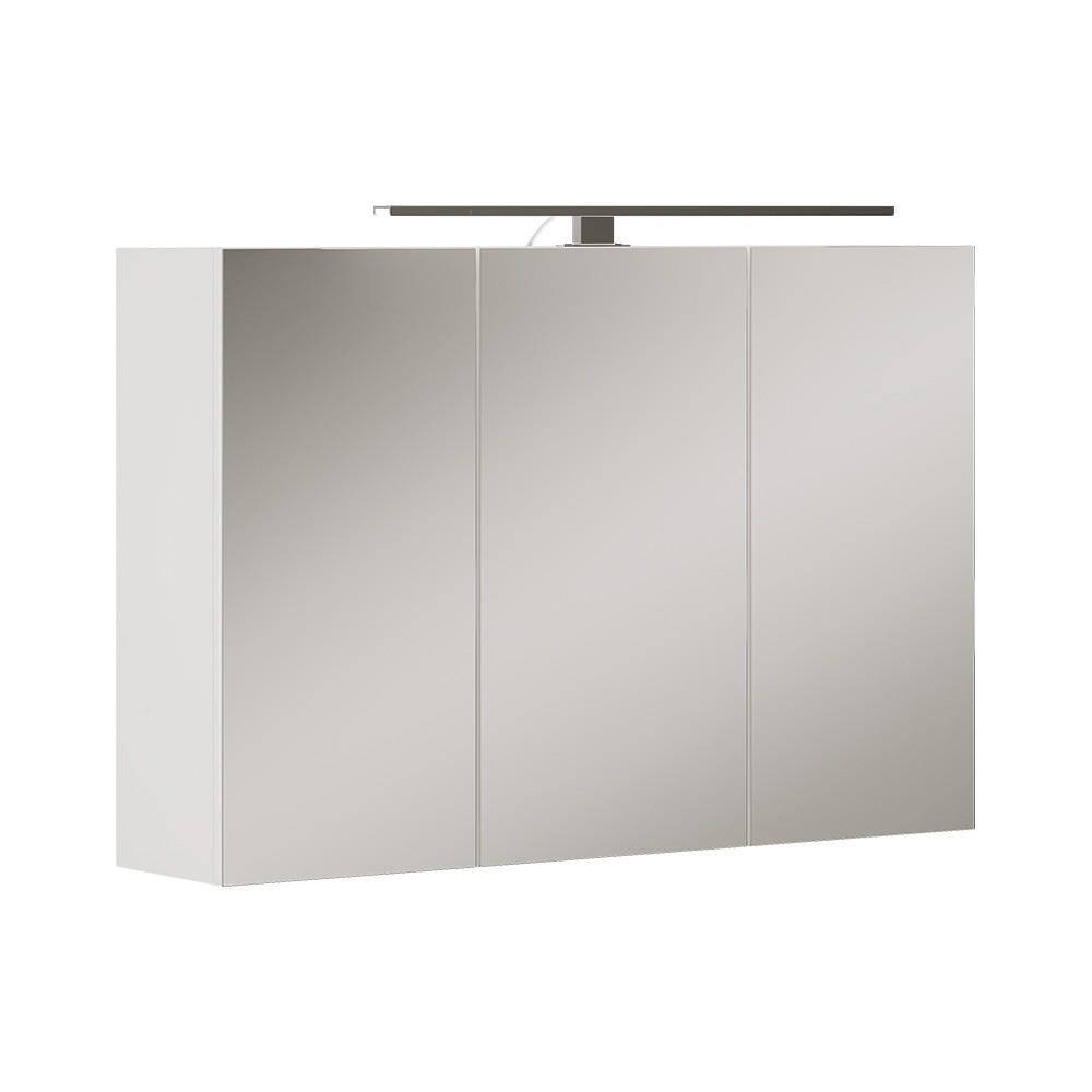 DULAP CU OGLINDA DE BAIE Lavio Alb 90x60 cm cu iluminare LED