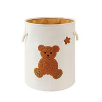 KINDER-WÄSCHEKORB Bär mit Zugverschluss 42 Liter - Braun, Textil (40/46/40cm)