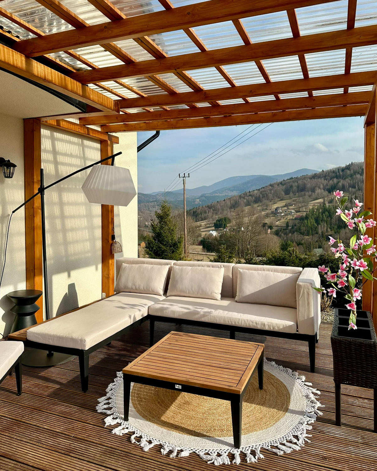 COVOR împletit Marts 140/140 cm - bej, materiale naturale (140/140cm) - Beliani