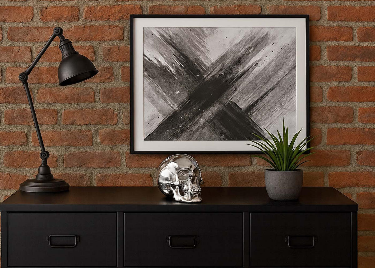 DEKO TOTENKOPF Silber - Silberfarben, Stein (12/15/18cm) - MCW