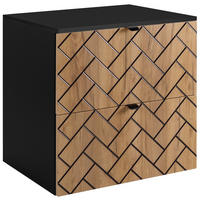 WASCHBECKUNTERSCHRANK TREND Eiche/Schwarz 60/46/60 cm - Schwarz, Holzwerkstoff (60/60/46cm) - Rodan