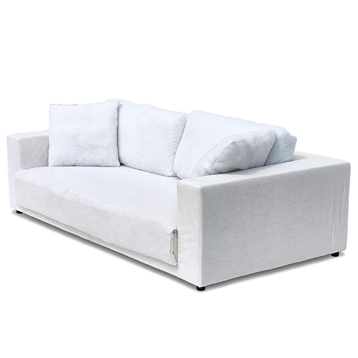 WECHSELBEZUG für 3-Sitzer Sofa - Webstoff - Dunkelgrau, Textil (60/40cm) - home24