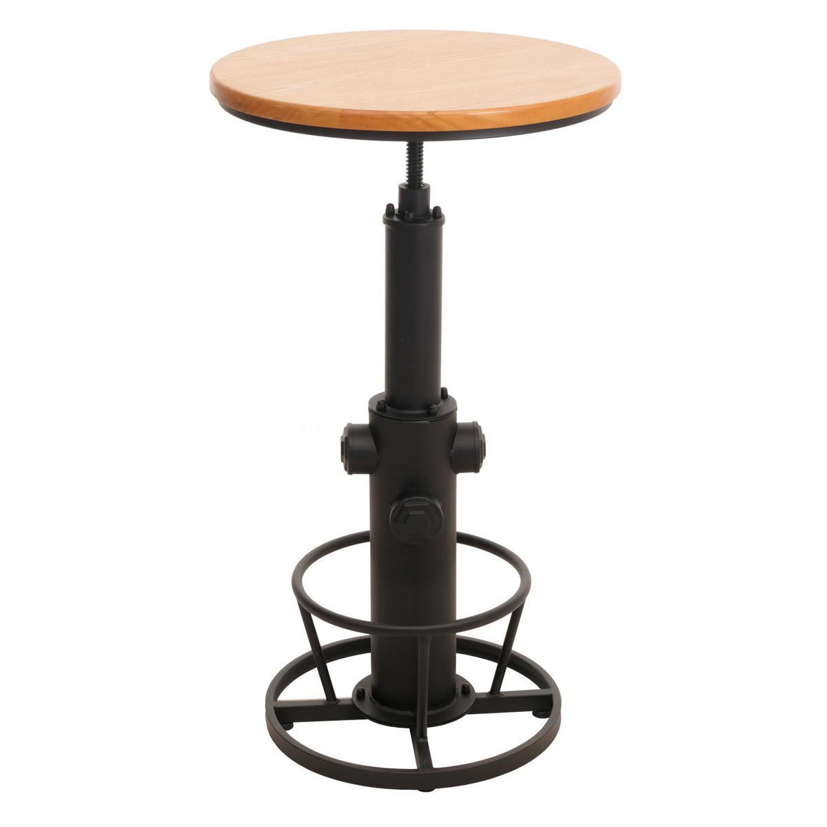 SET BARSKA MIZA + BARSKI STOLI okrogli Bež 3-delni set - bež, les (61/123/61cm) - MCW