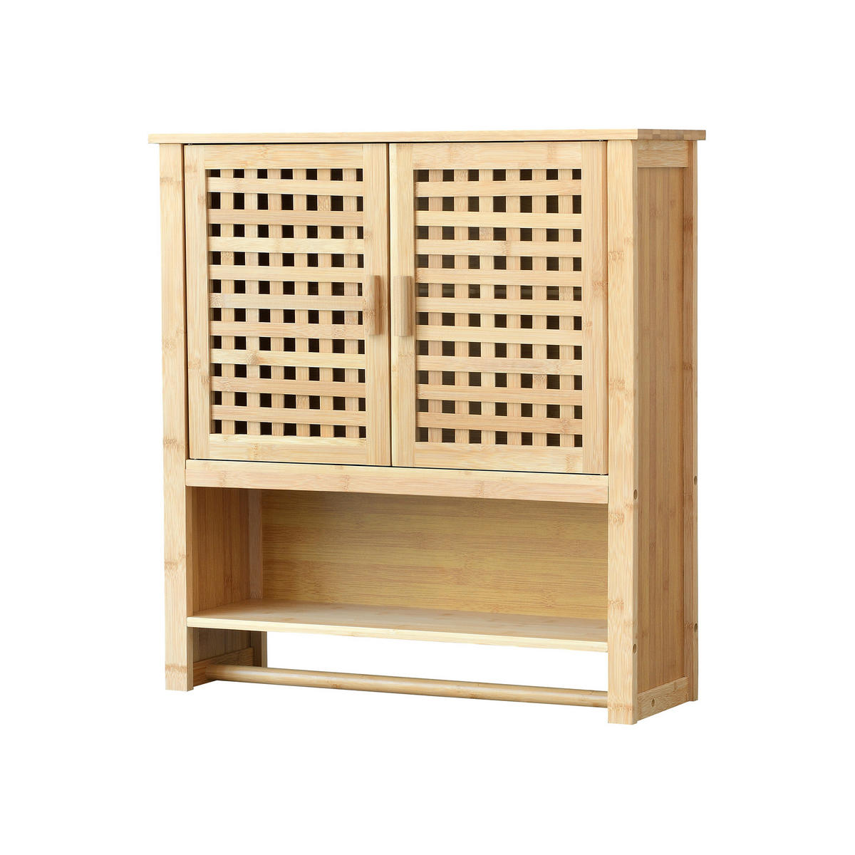 HÄNGESCHRANK Borlänge - Naturfarben, Holz (62/66/20cm) - [en.casa]