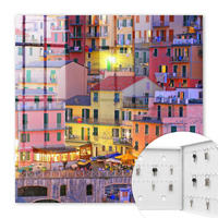 SCHLÜSSELBOX Weiß 30x30 cm – Türöffnung nach rechts - Farben der Stadt - Gelb, Metall (30/30/5cm) - TULUP