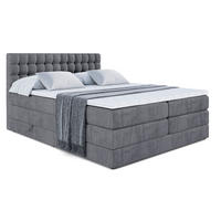 BOXSPRINGBETT VIONE KING - 160 x 200 - H3/H4 - Dunkelgrau - Dunkelgrau, Holzwerkstoff (160/200cm) - ALTDECOR