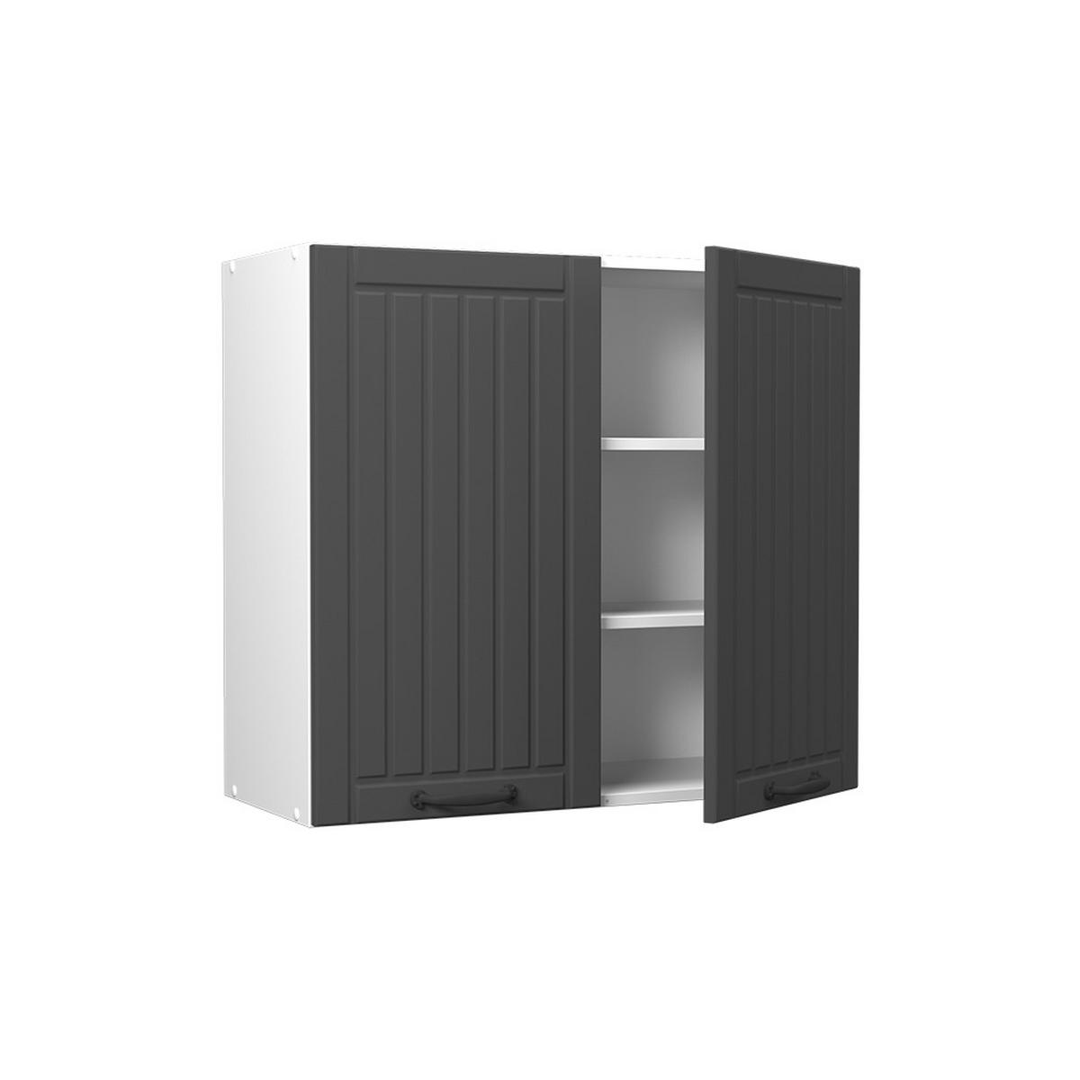 HÄNGESCHRANK Fame-Line, Dunkelgrau/Weiß, 80 cm - Dunkelgrau/Weiß, Holzwerkstoff (80/72/34.1cm) - Vicco