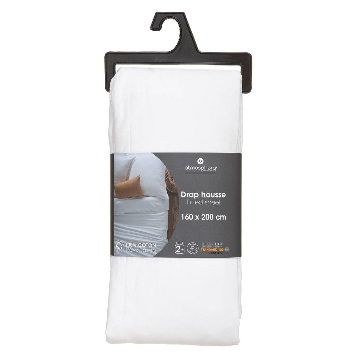 BETTLAKEN mit Gummizug 160/200 cm - Weiß, Naturmaterialien (200/160cm) - Atmosphera Createur d´interieur