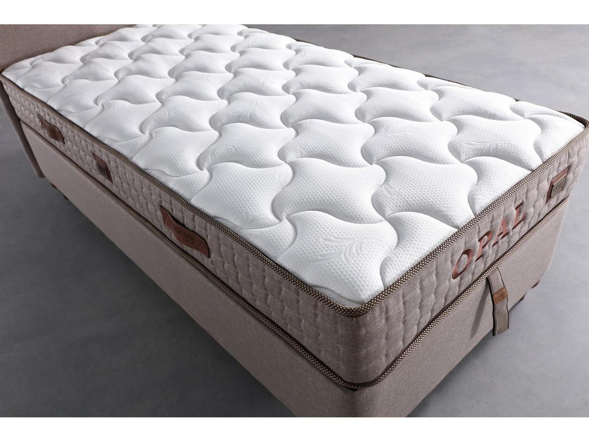 POLSTERBETT Opal Braun 100x200 Braun - Braun, Textil/Metall (100/200cm) - Villa Möbel