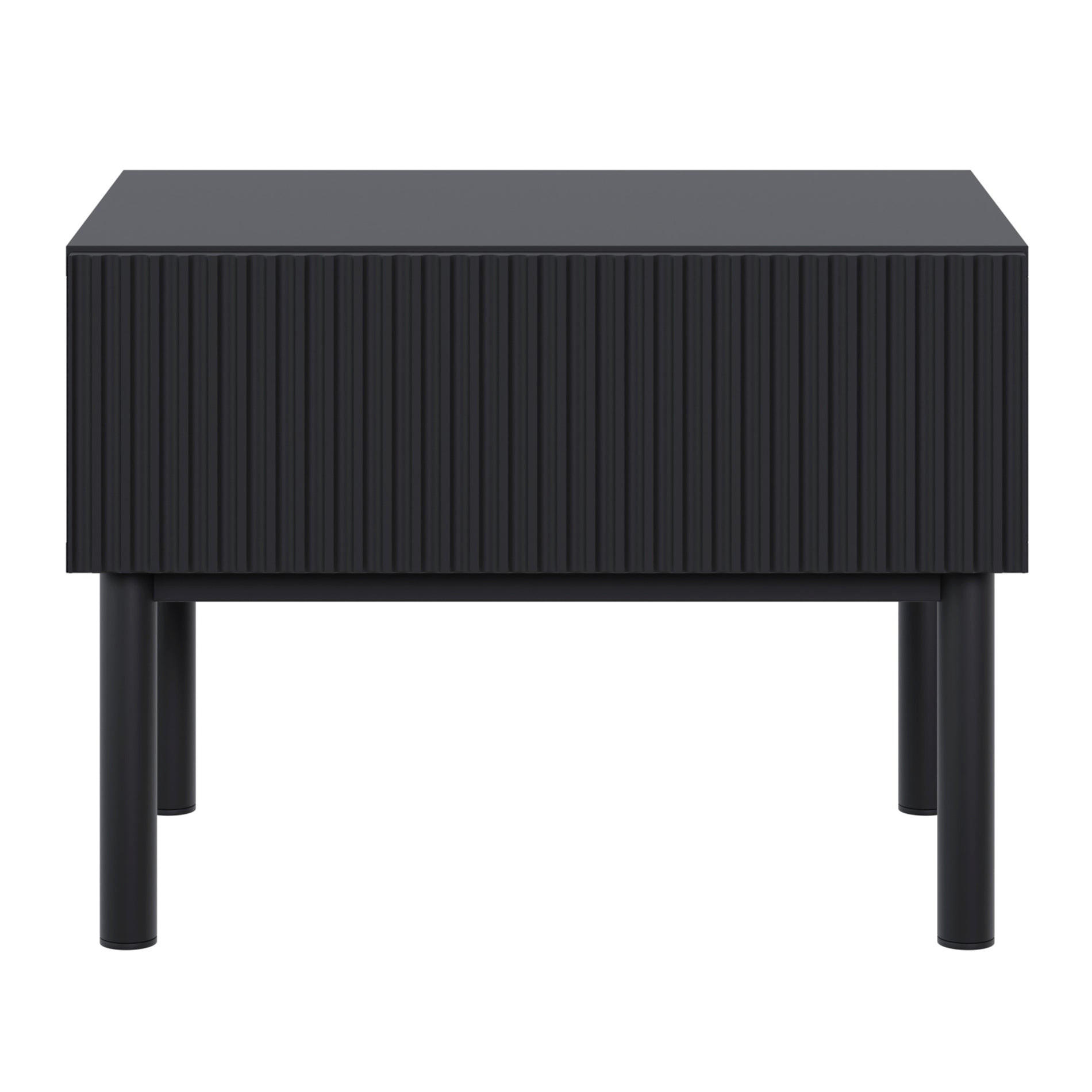 NACHTTISCH Veldio New Schwarz 50 cm - Schwarz, Holzwerkstoff/Metall (50/44/35.6cm) - Selsey