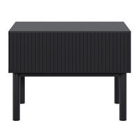 NACHTTISCH Veldio New Schwarz 50 cm - Schwarz, Holzwerkstoff/Metall (50/44/35.6cm) - Selsey