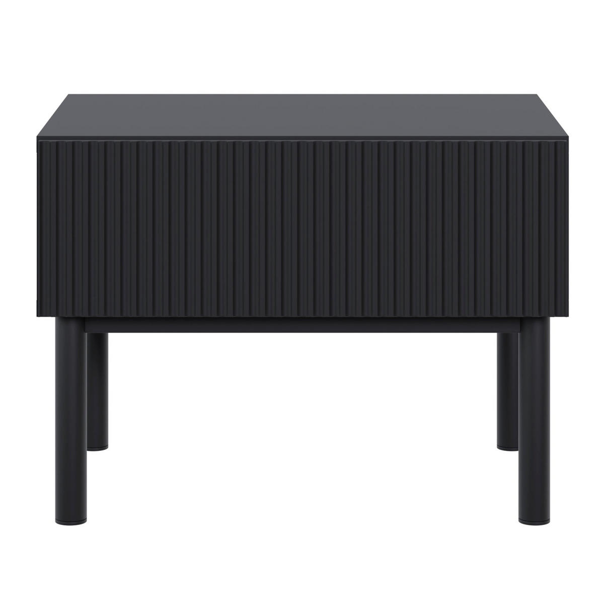 NACHTTISCH Veldio New Schwarz 50 cm - Schwarz, Holzwerkstoff/Metall (50/44/35.6cm) - Selsey