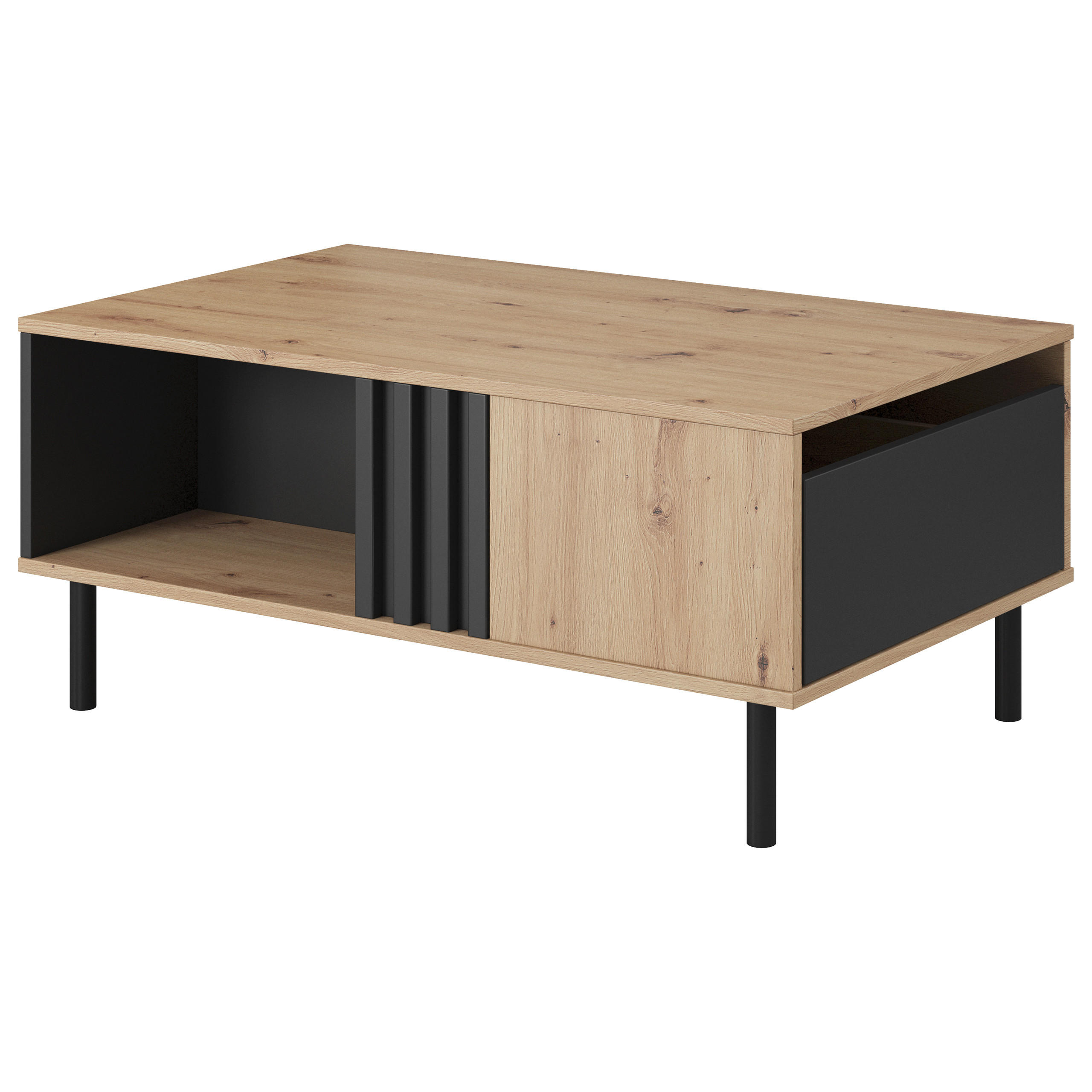 COUCHTISCH MADDALENA 100,1/43,2/60 cm Eiche Artisan - Eiche Artisan, Holzwerkstoff (60/100.1/43.2cm) - MASSENO