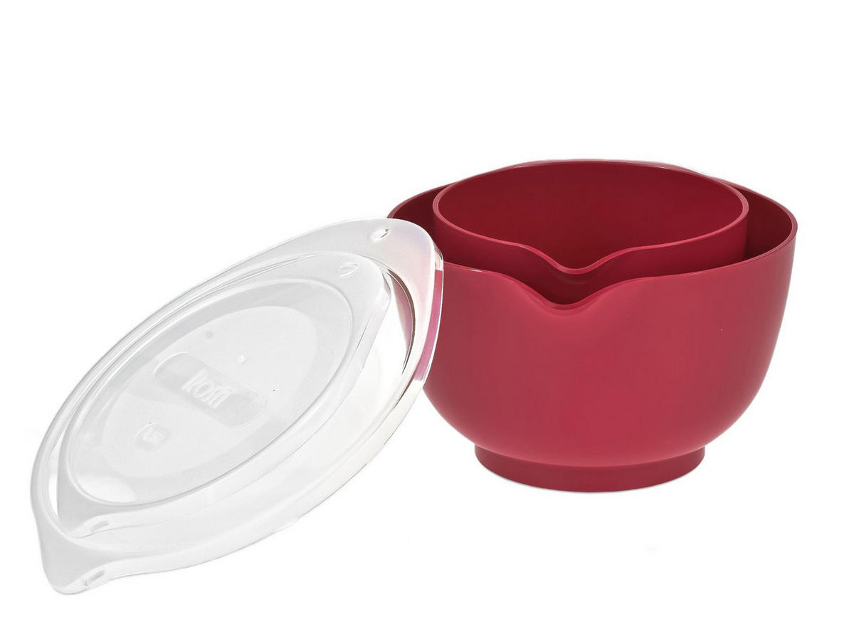 RÜHRSCHÜSSEL-SET Margrethe New rot (2tlg) - Rot, Kunststoff (21/15cm) - Rosti