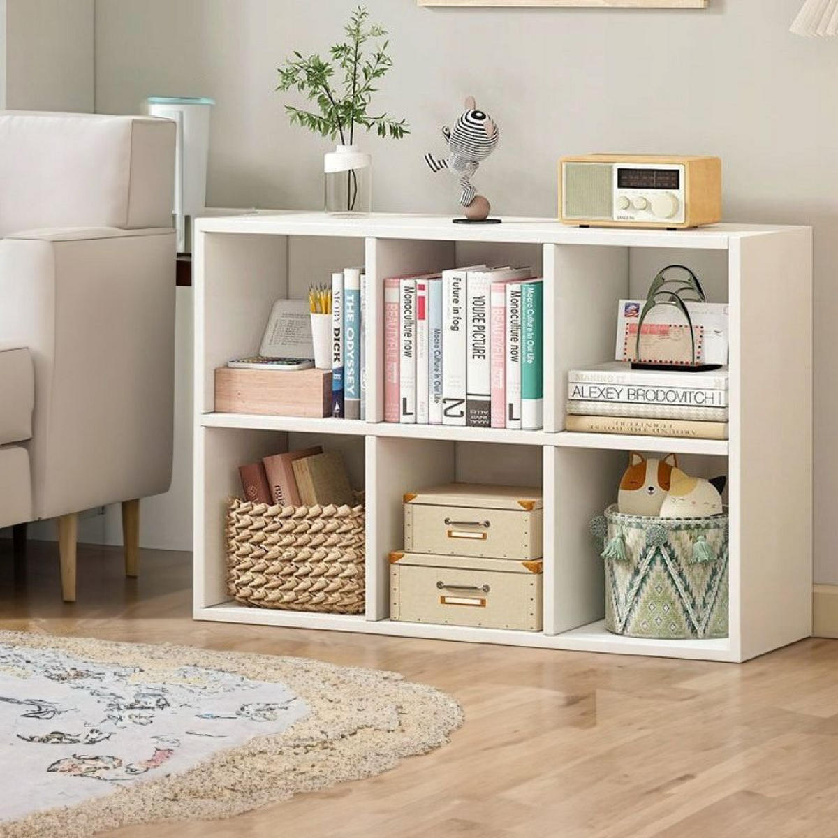 BÜCHERREGAL, weiß 90/60/30 cm - Weiß, Holzwerkstoff (90/60/30cm)