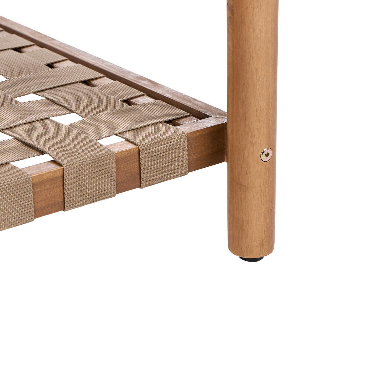 OUTDOOR-COUCHTISCH mit Ablage 70/70 cm Akazienholz Braun Milzano - Braun, Holz (70/70/46cm) - Beliani