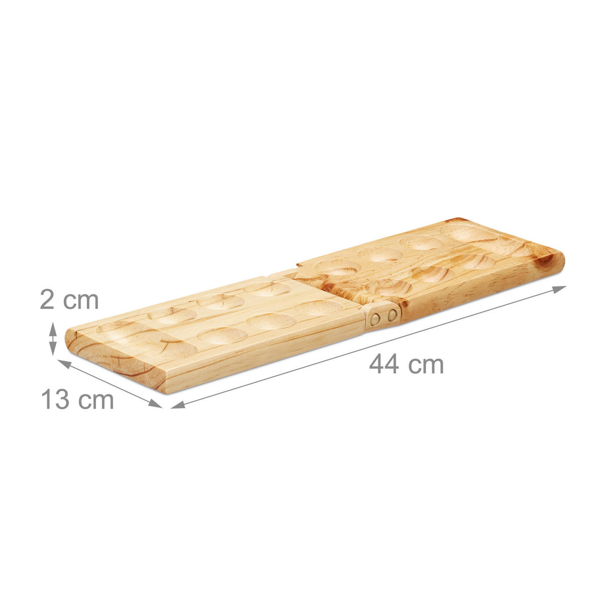 KALAHA Spiel - Hellbraun, Glas/Holz (44/13cm) - Relaxdays