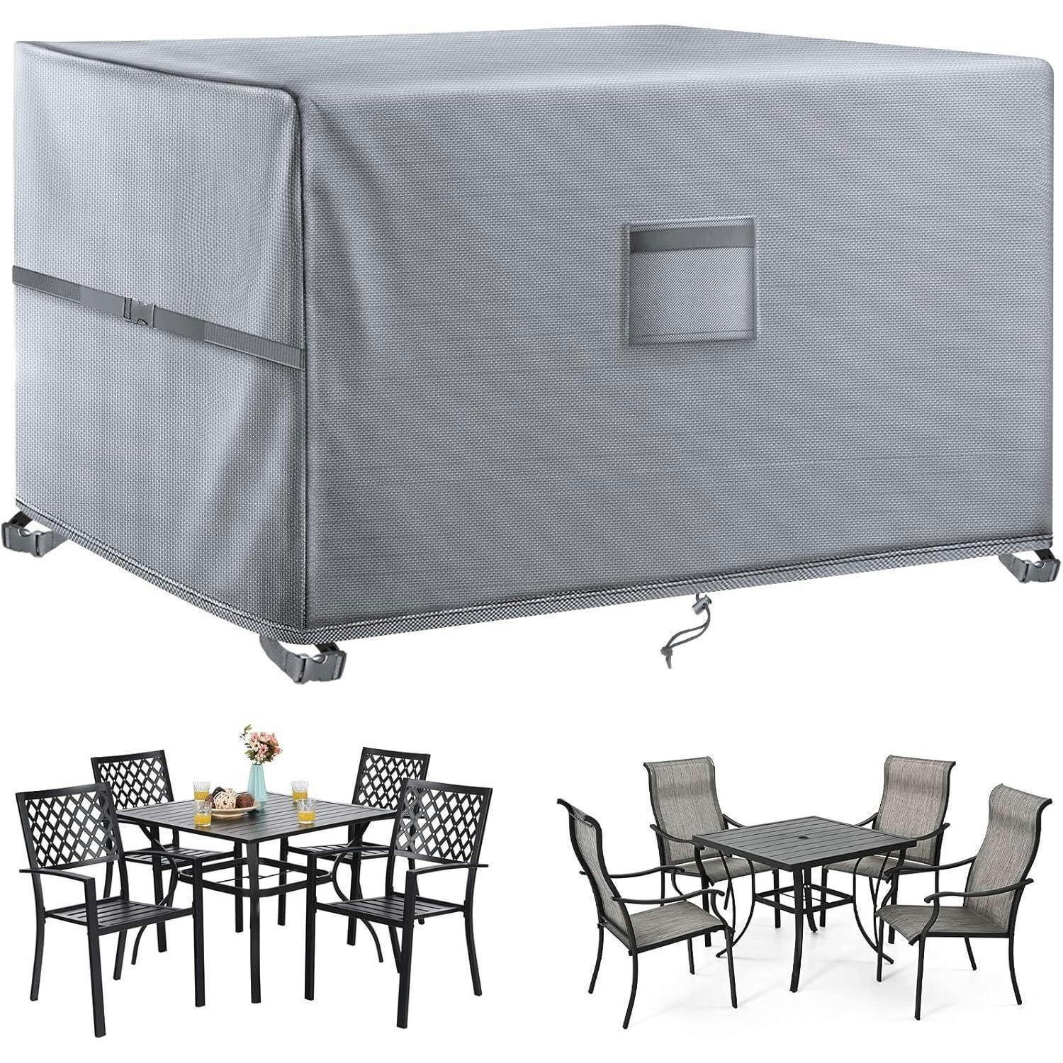 GARTENMÖBEL-ABDECKUNG Grau 200 x 200 x 90 cm - Grau, Textil (200/90/200cm)