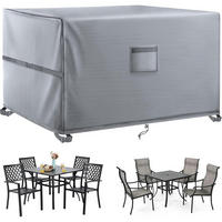 GARTENMÖBEL-ABDECKUNG Grau 200 x 200 x 90 cm - Grau, Textil (200/90/200cm)