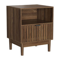 NACHTTISCH Walnuss 45/56,5/39 cm mit Schublade - Walnussfarben, Holz (45/56.5/39cm) - Kaket