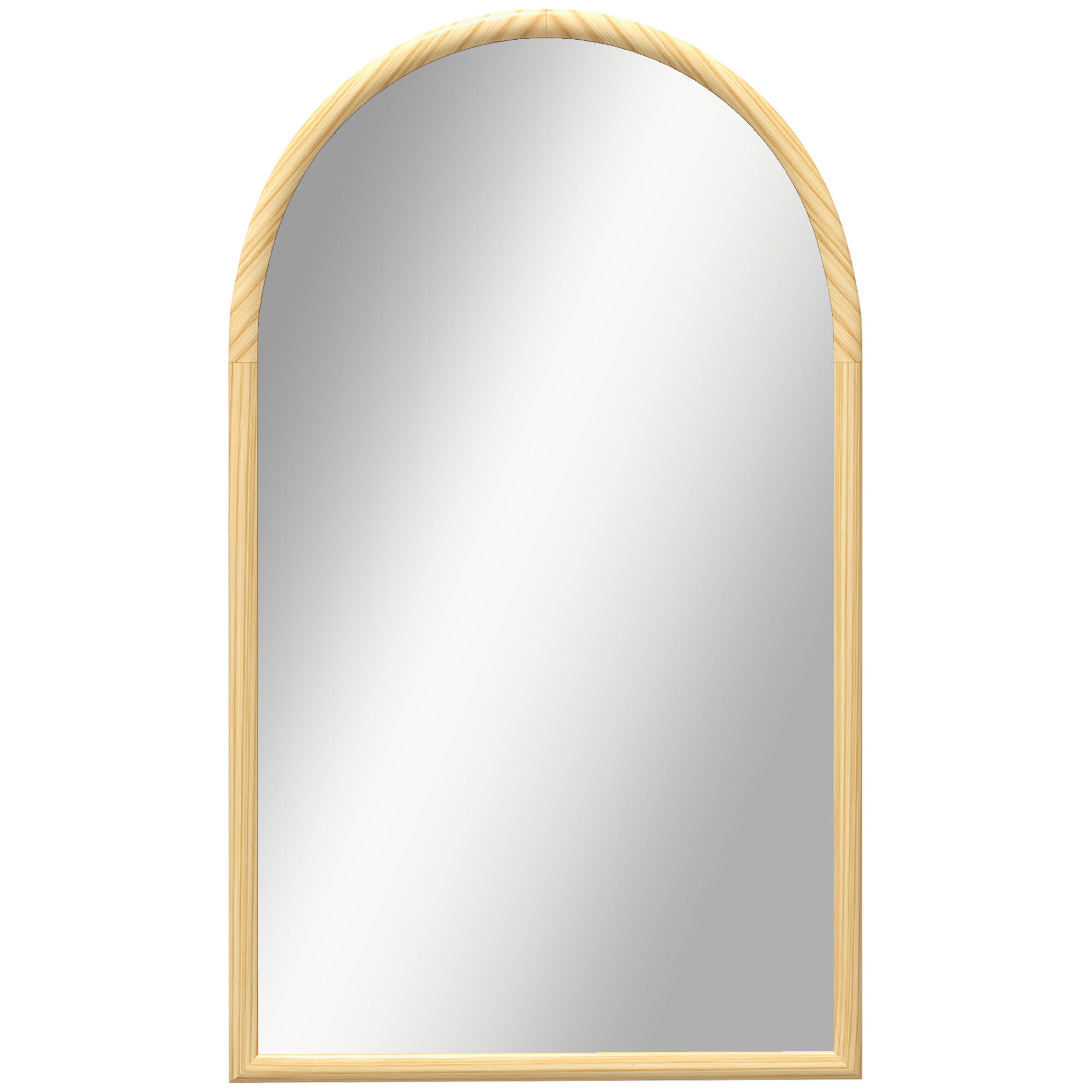 WANDSPIEGEL Naturfarben 65/110 cm - Naturfarben, Glas (65/110/3.5cm) - PANGIVO