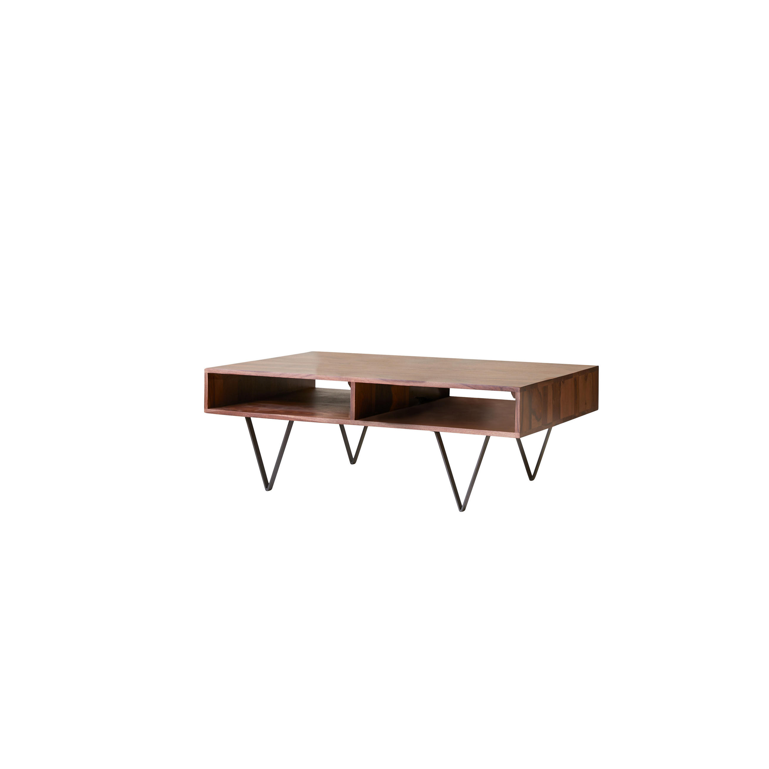 Tikamoon Couchtisch Braun 115x40x70 cm