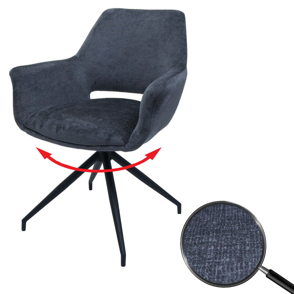 ESSZIMMERSTUHL Grau - Grau, Textil (65/86/60cm) - MCW