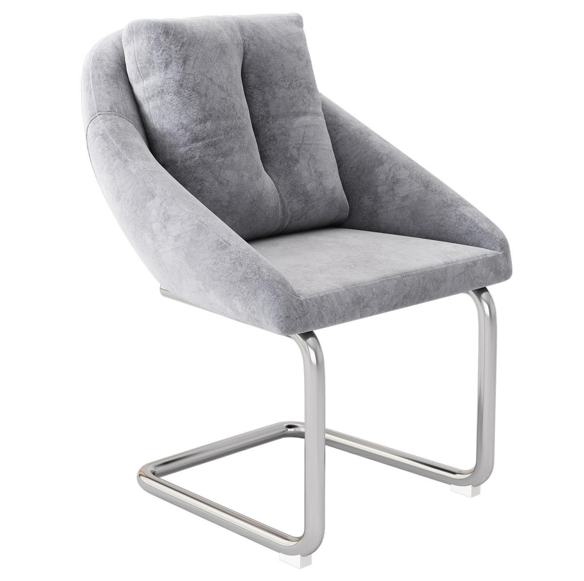 ESSZIMMERSTUHL mit Drehfunktion Samt Grau 4er-Set - Grau, Metall (54/82/65.1cm) - Meubliv