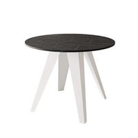 ESSTISCH ausziehbar auf MDF, Schwarz - Schwarz/Weiß, Holzwerkstoff (100/100/76cm) - Idohome