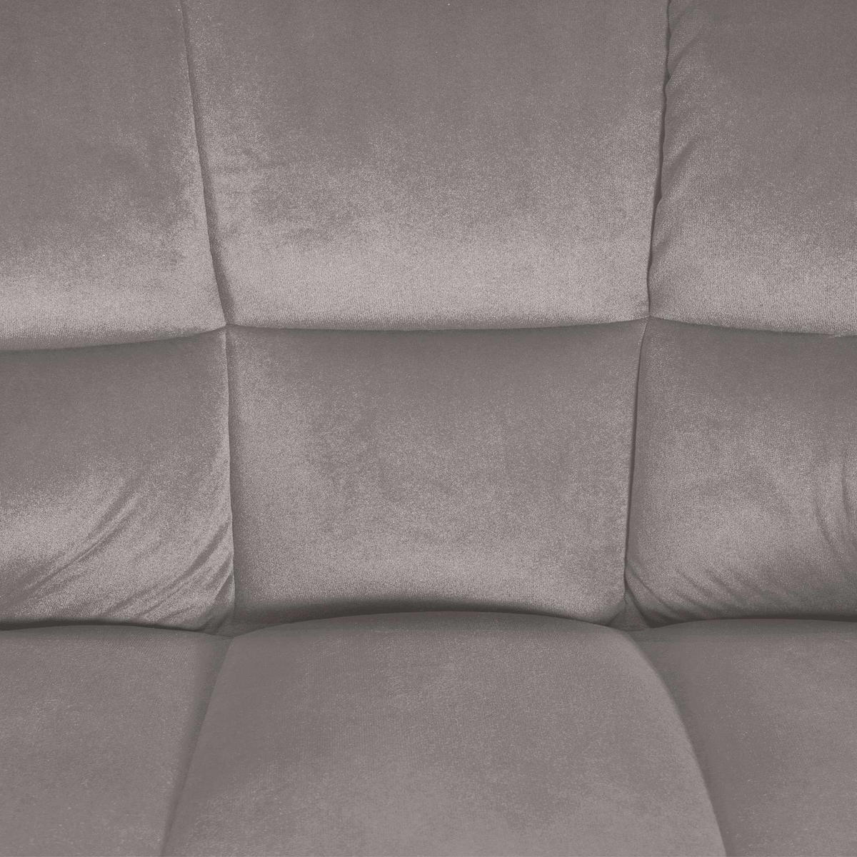 BARHOCKER Samt Grau - Weiß/Grau, Textil/Metall (64/88/45cm) - CLP