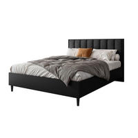 DOPPELBETT Luk I 160/200 cm ohne Matratze, Lattenrost, Bettkasten, schwarz, schwarz - Schwarz, Kunststoff (160/200cm) - Margaret Hadas24