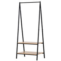 KLEIDERSTÄNDER, MDF Stahl, Natur+Schwarz - Multicolor, Kunststoff (425/149/64cm) - HOMCOM