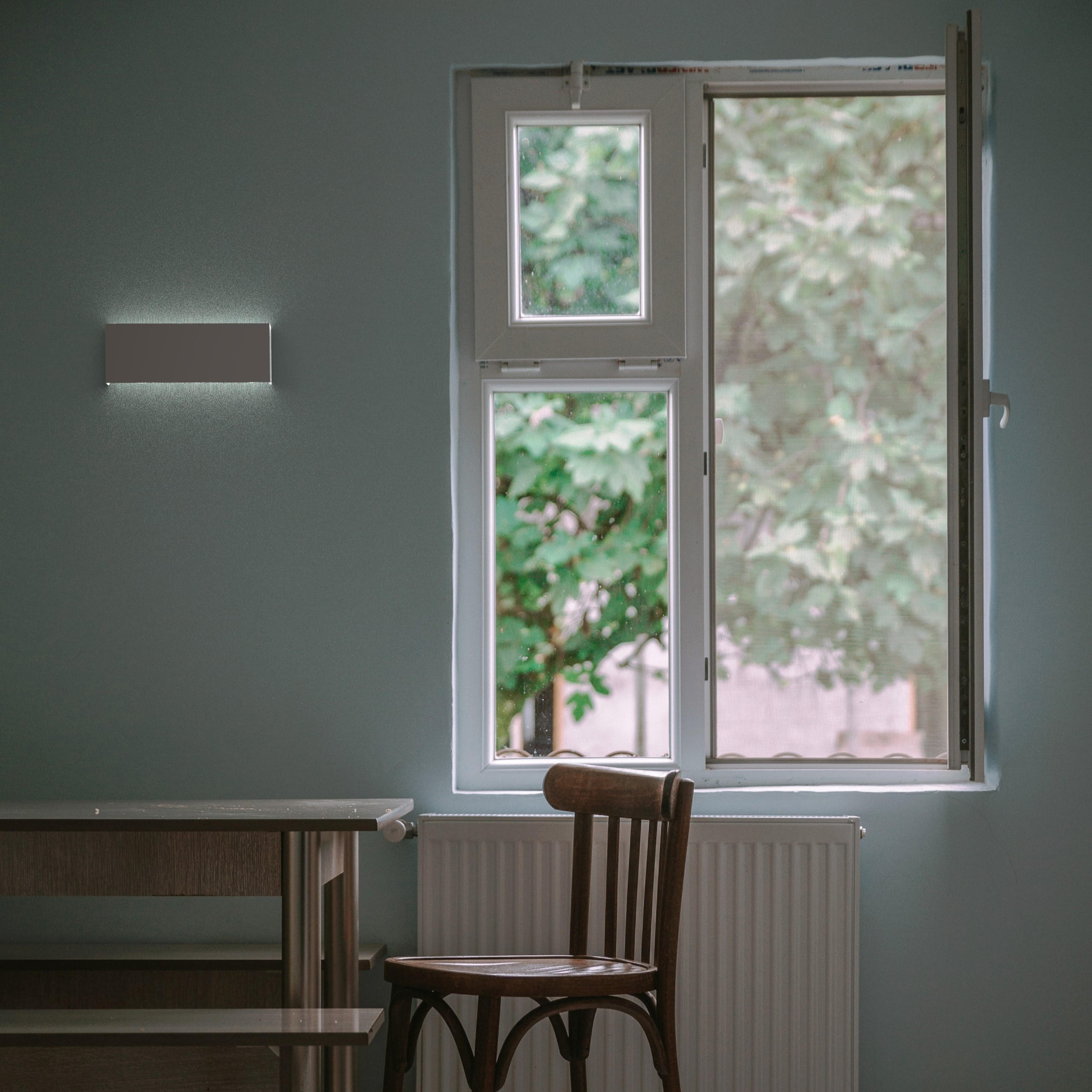 LED-WANDLEUCHTE - Graubraun, Metall (29/11/3.6cm) - Lumicom